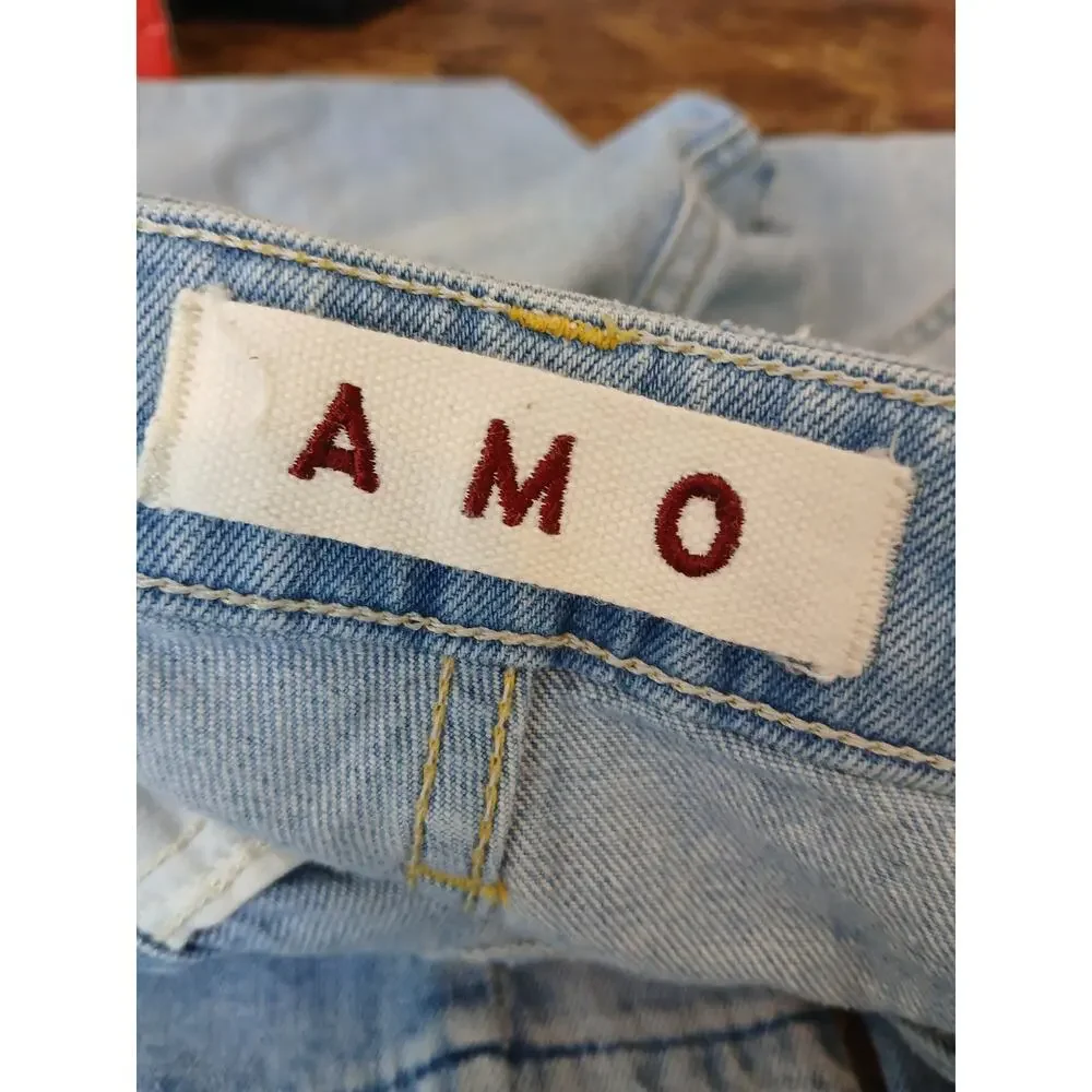 AMO Babe button fly distressed hems sweet cheeks ‎ sz 25